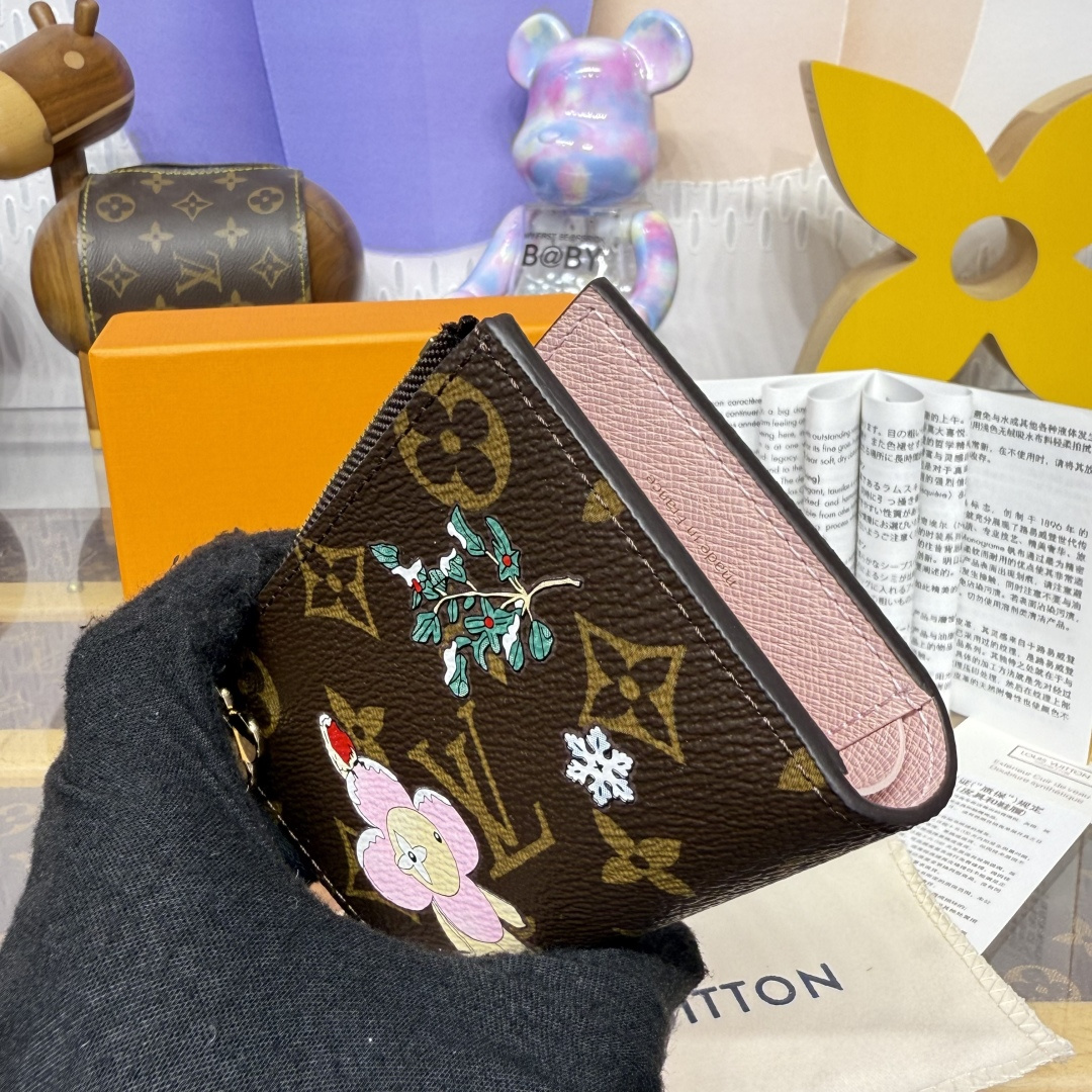 Bagsaaa LV M15334 Lisa Wallet Monogram Snowy Pearl - 11.5cm