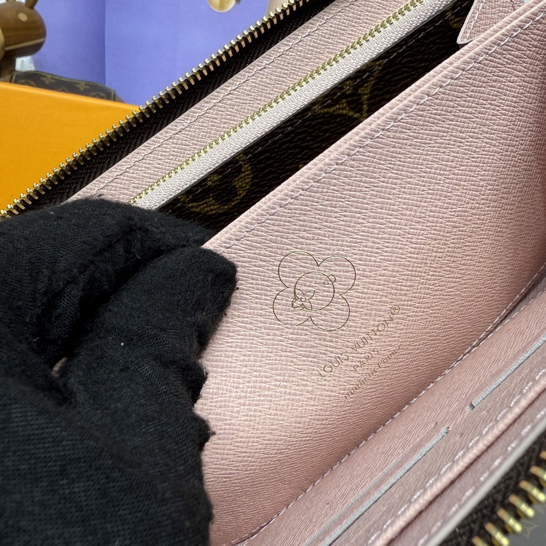 Bagsaaa LV M26256 Zippy Wallet Monogram Snowy Pearl - 19.5cm