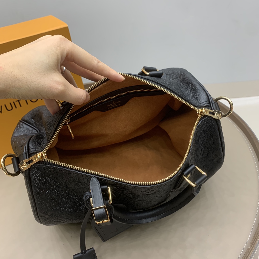 Bagsaaa LV M47186 Speedy Soft 30 Black - 30cm