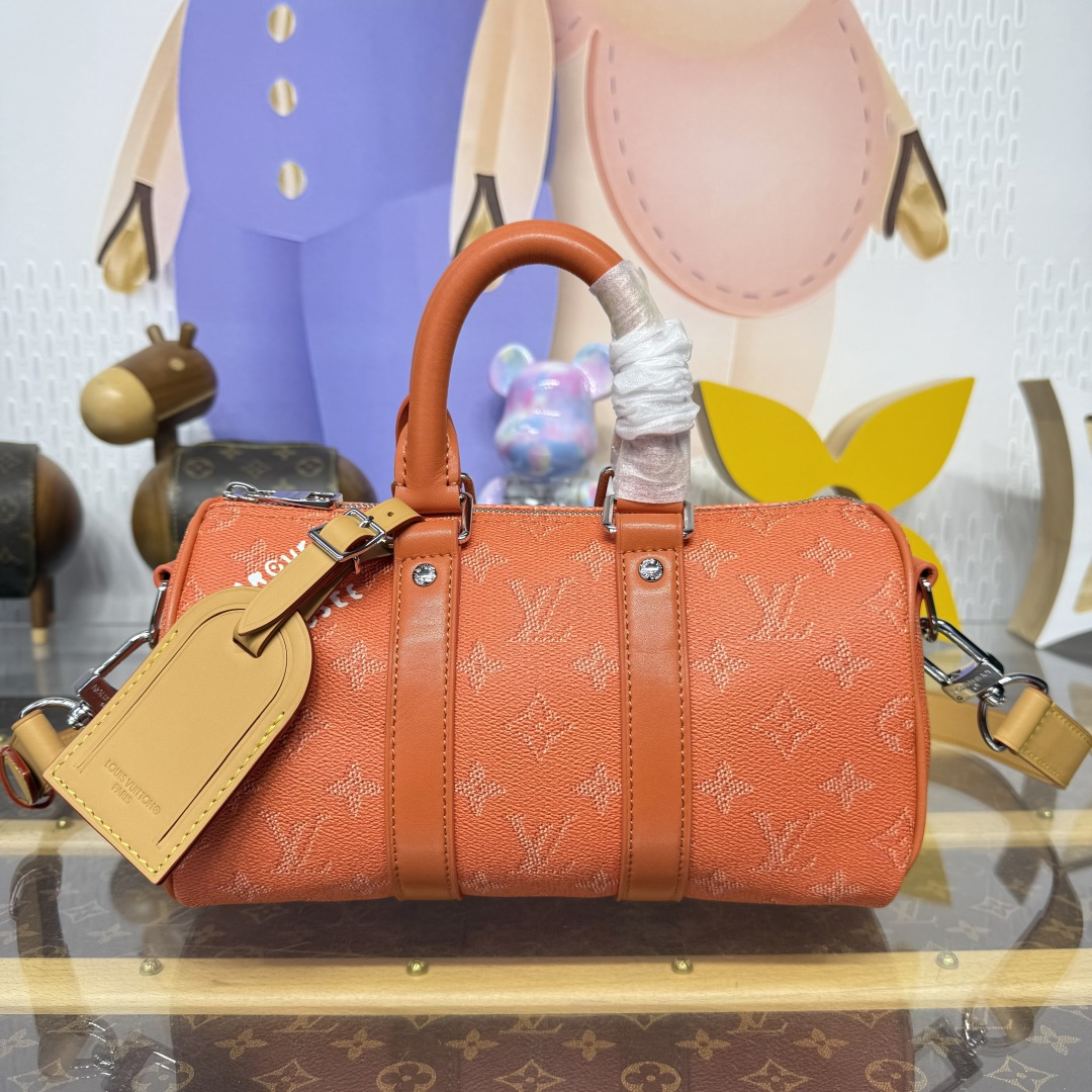 Bagsaaa LV M26818 Keepall Bandoulière 25 Orange - 25cm
