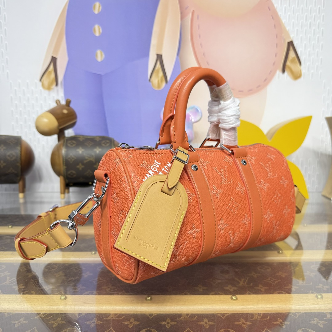 Bagsaaa LV M26818 Keepall Bandoulière 25 Orange - 25cm