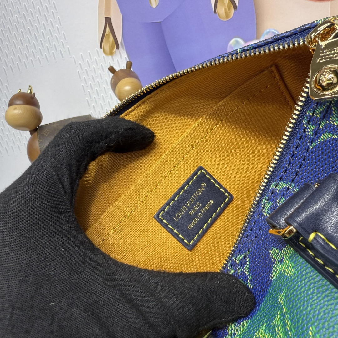Bagsaaa LV M25786 Keepall Bandoulière 25 Blue Stripes - 25cm
