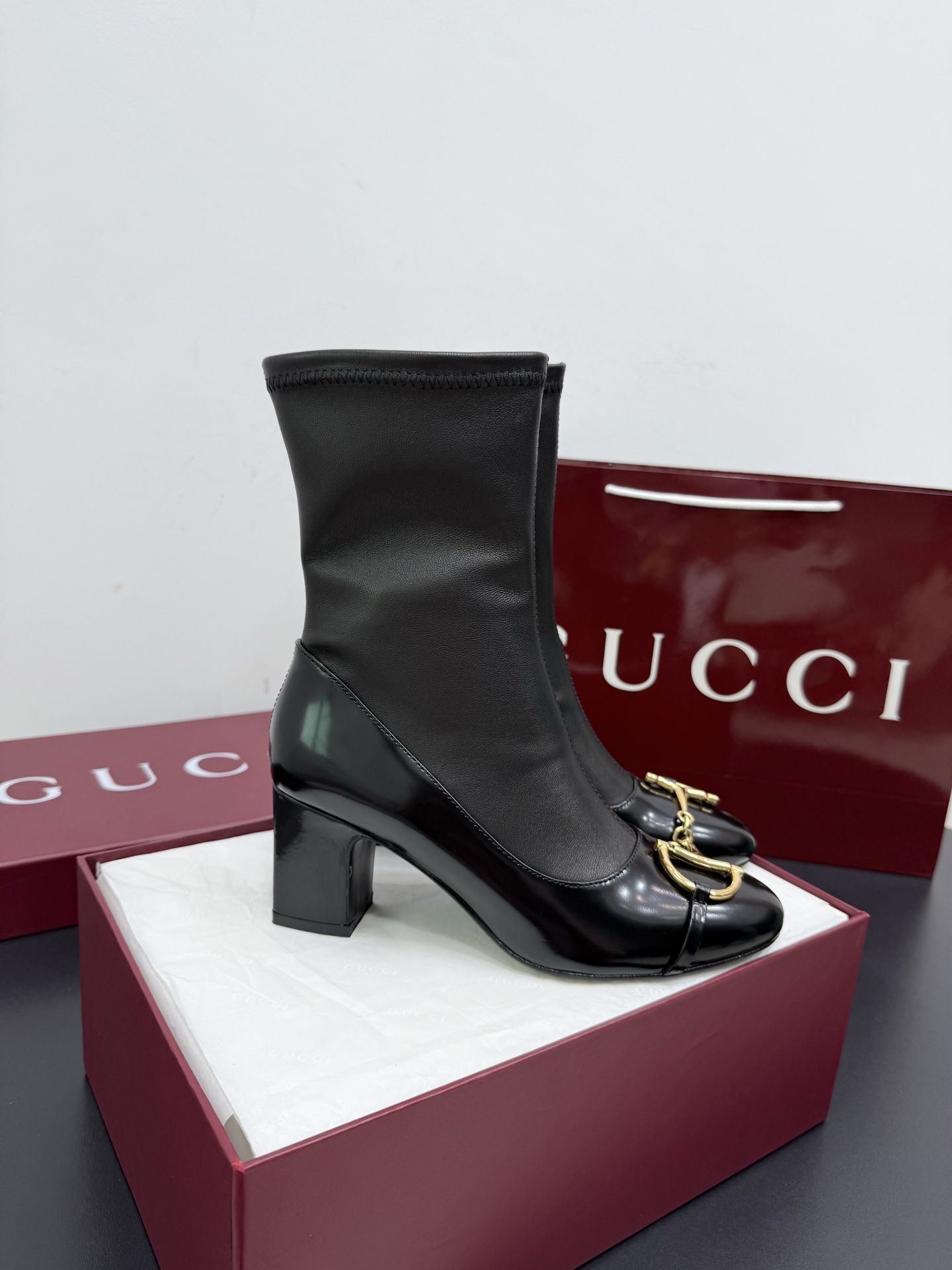 Bagsaaa Gvc*1 Women's ankle boot with half Horsebit 849549 black
