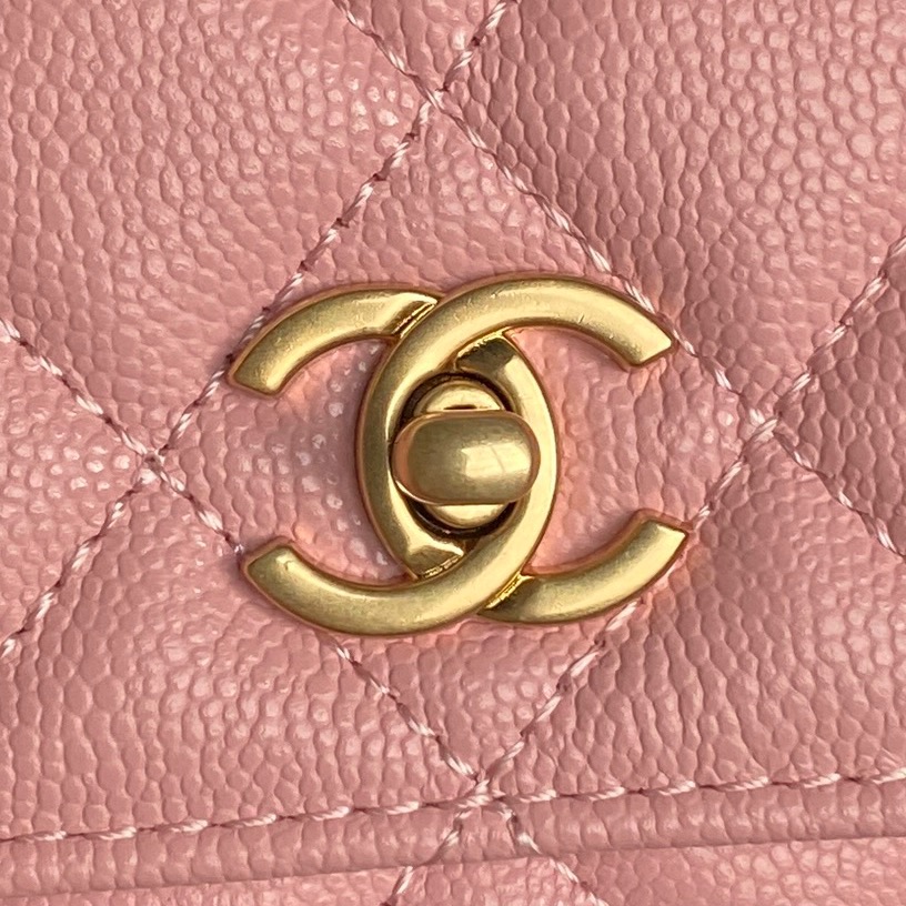 Bagsaaa Ch**el Wallet On Chain AP4785 Pink - 19.2cm