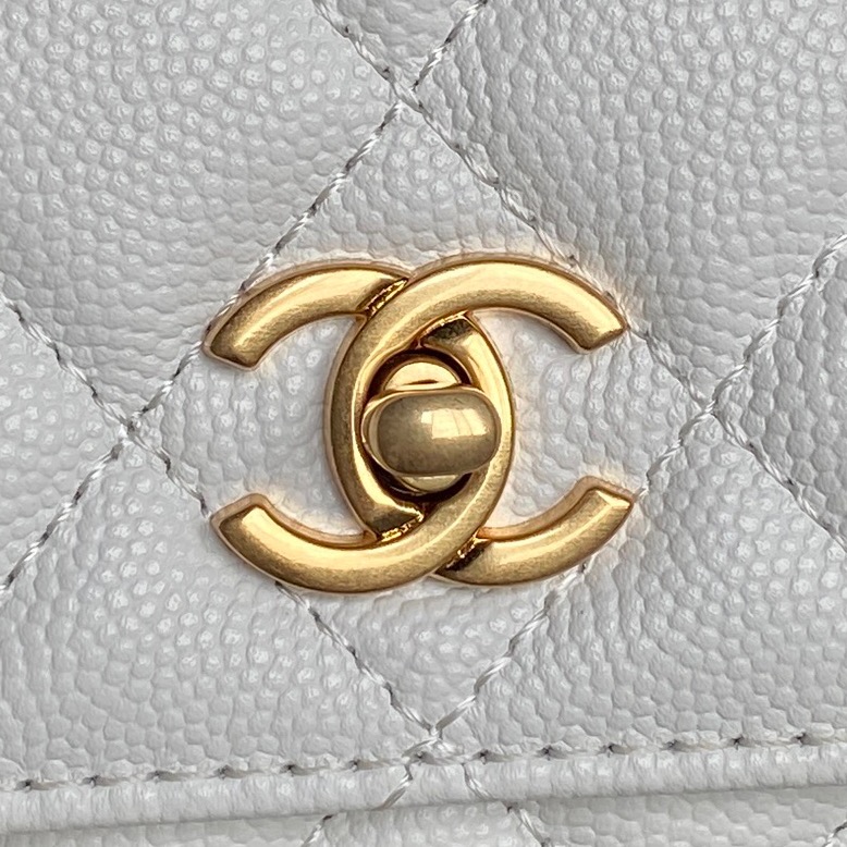 Bagsaaa Ch**el Wallet On Chain AP4785 White - 19.2cm