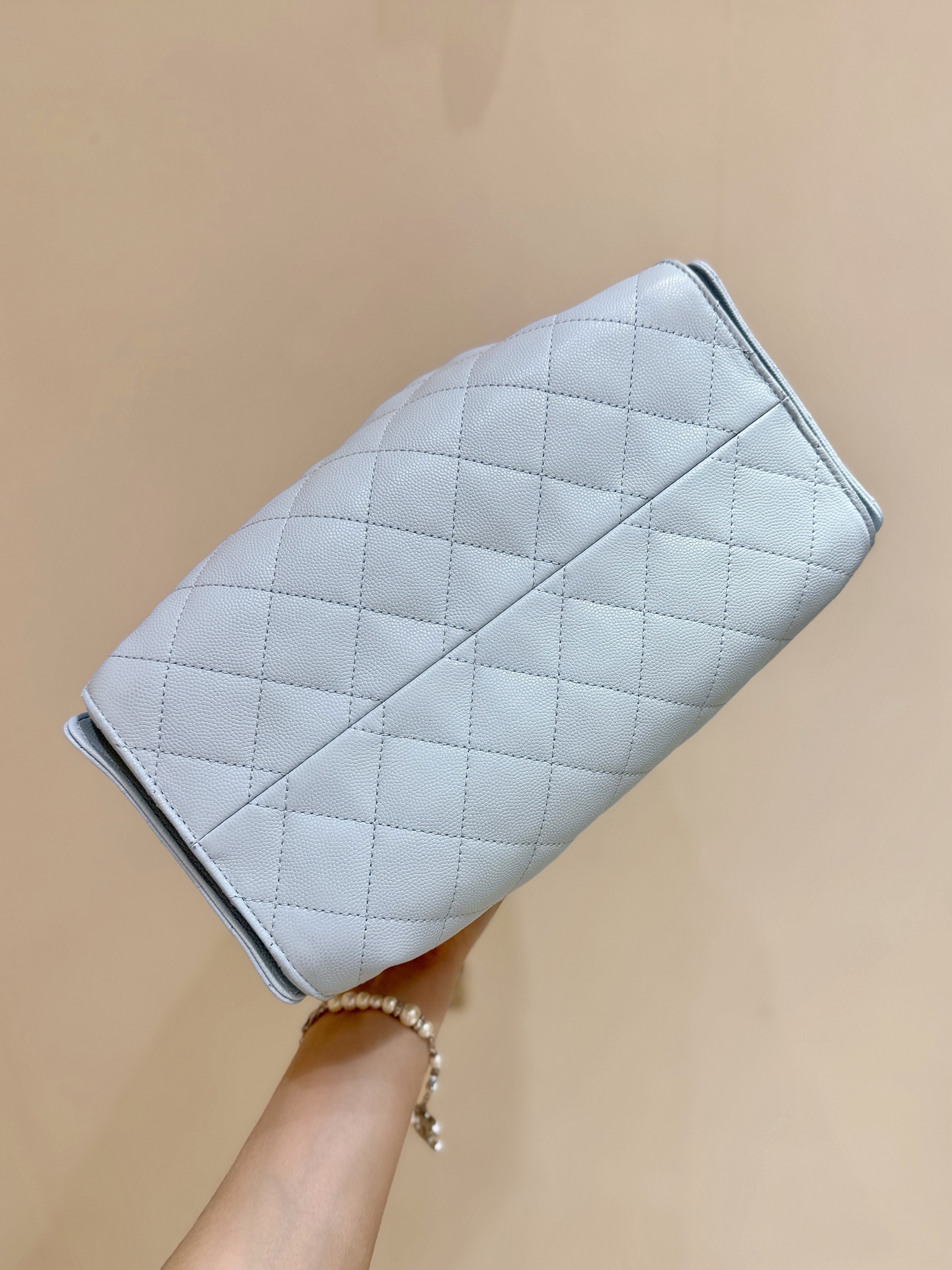 Bagsaaa Ch**el 25 Small Handbag AS5293 light blue - 30cm