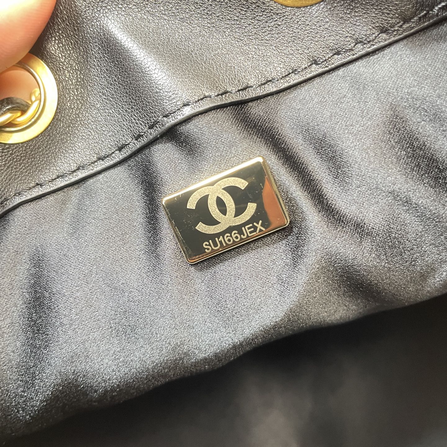 Bagsaaa Ch**el 25 Small Handbag AS5293 black canvas - 30cm