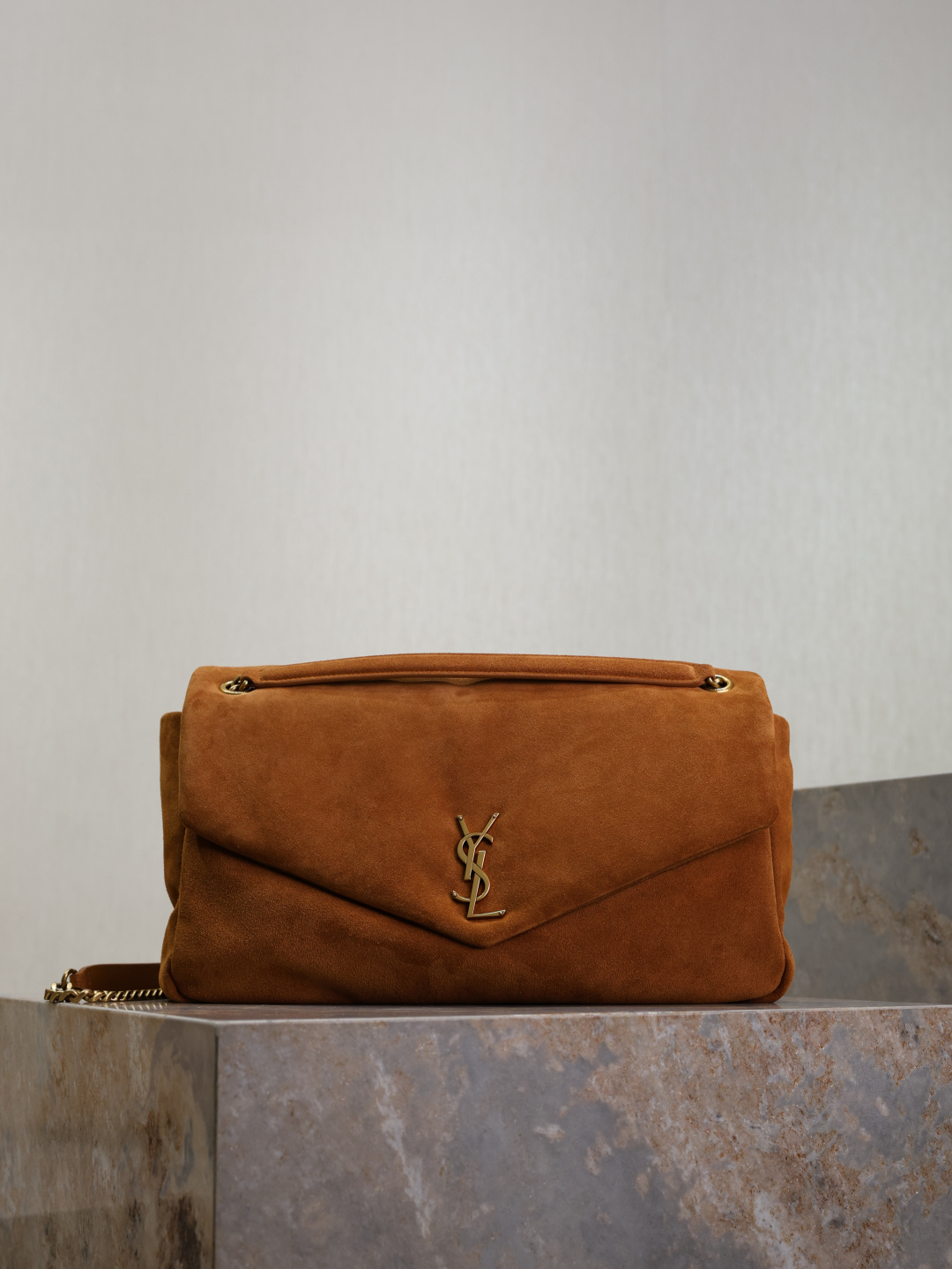 Bagsaaa Y51 CALYPSO large in suede 777399 Warm Caramel Cognac - 38cm
