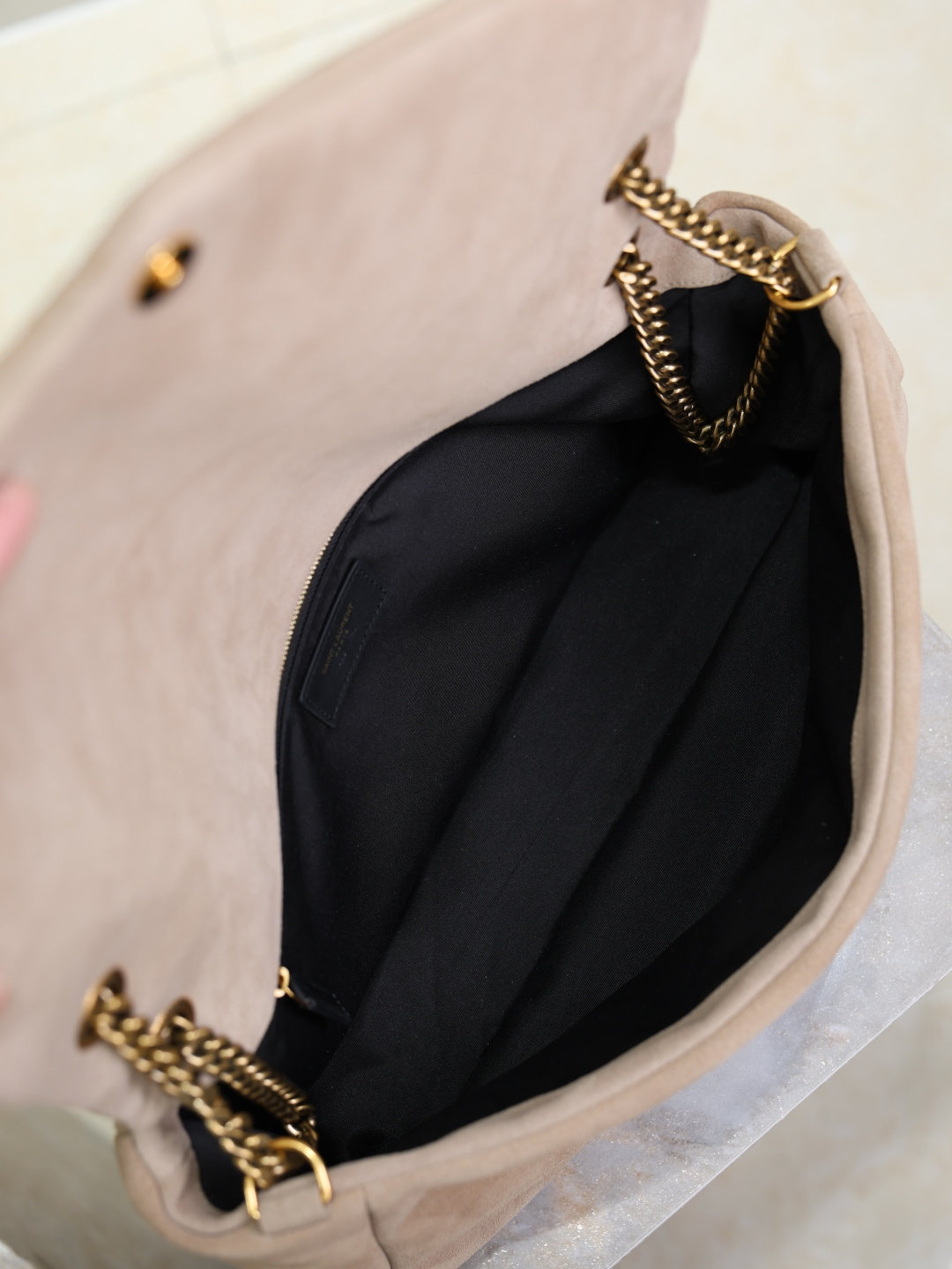 Bagsaaa Y51 CALYPSO large in suede 777399 dry grain - 38cm