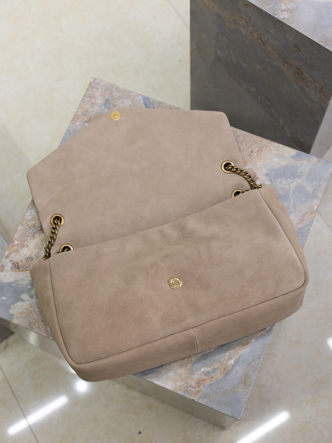 Bagsaaa Y51 CALYPSO large in suede 777399 dry grain - 38cm