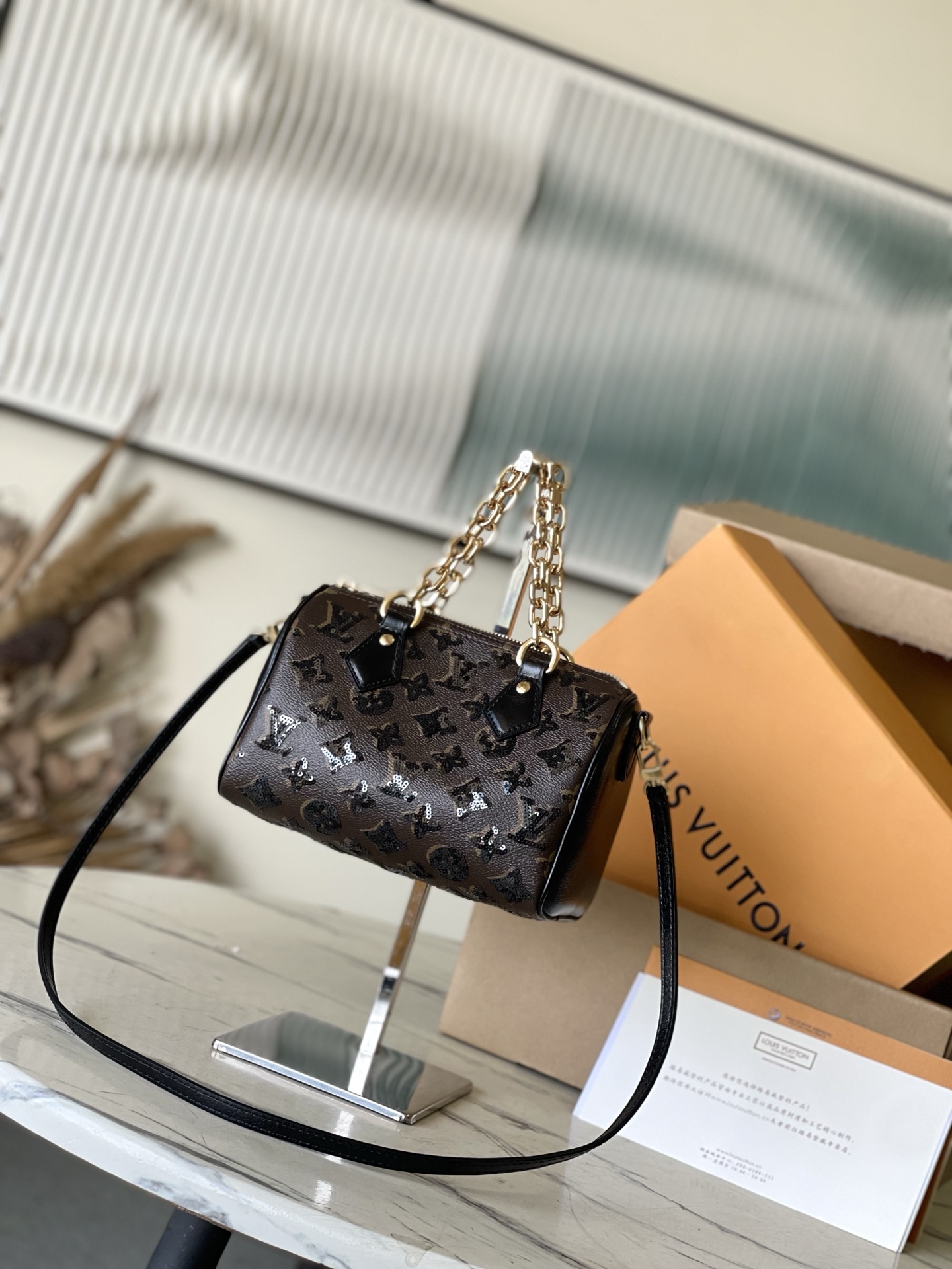 Bagsaaa L0vis Vvtt0n Speedy Bandoulière 20 bag in black Monogram Empreinte - 20.5cm