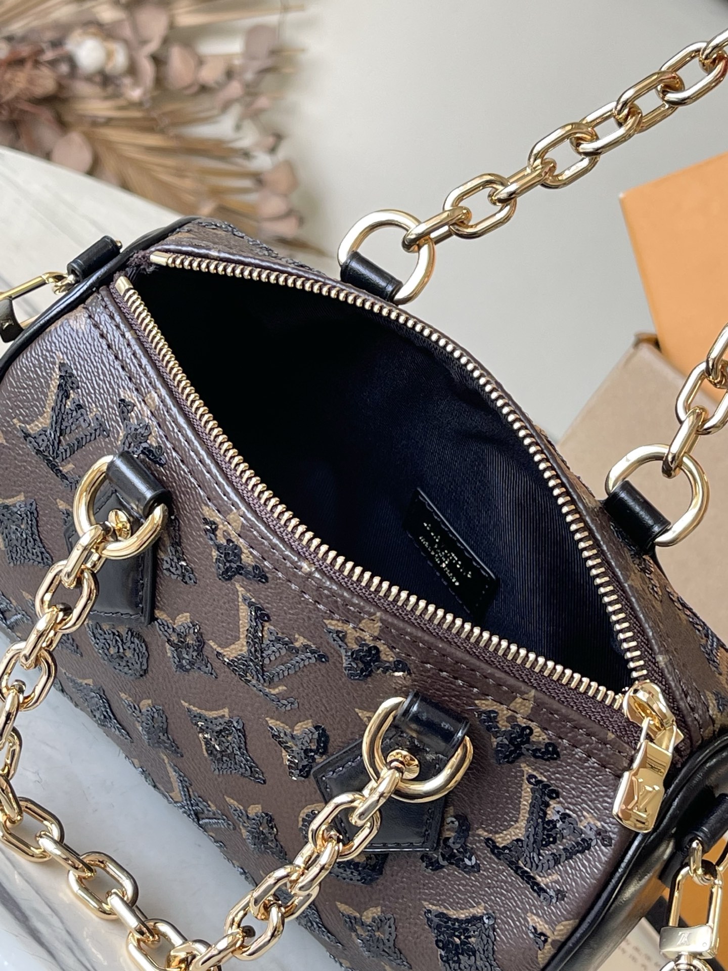 Bagsaaa L0vis Vvtt0n Speedy Bandoulière 20 bag in black Monogram Empreinte - 20.5cm