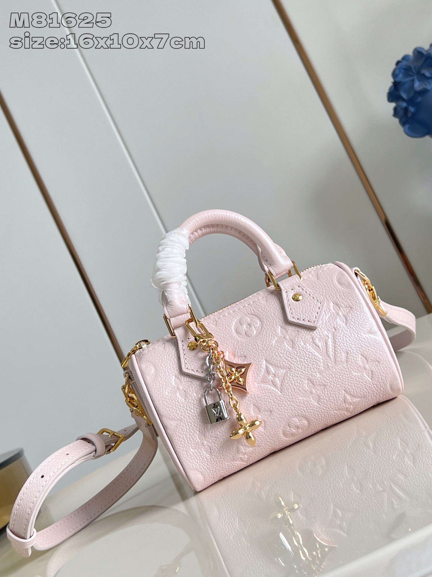 Bagsaaa L0vis Vvtt0n Nano Speedy bag in pink Monogram Empreinte M27107 - 16cm