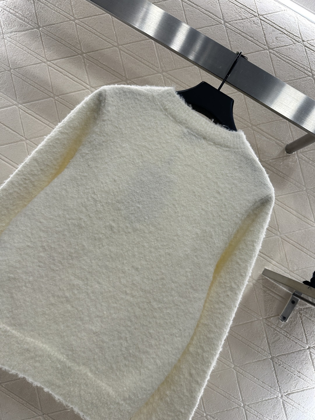 Bagsaaa Ch**el sweater with the brand name embroidered white