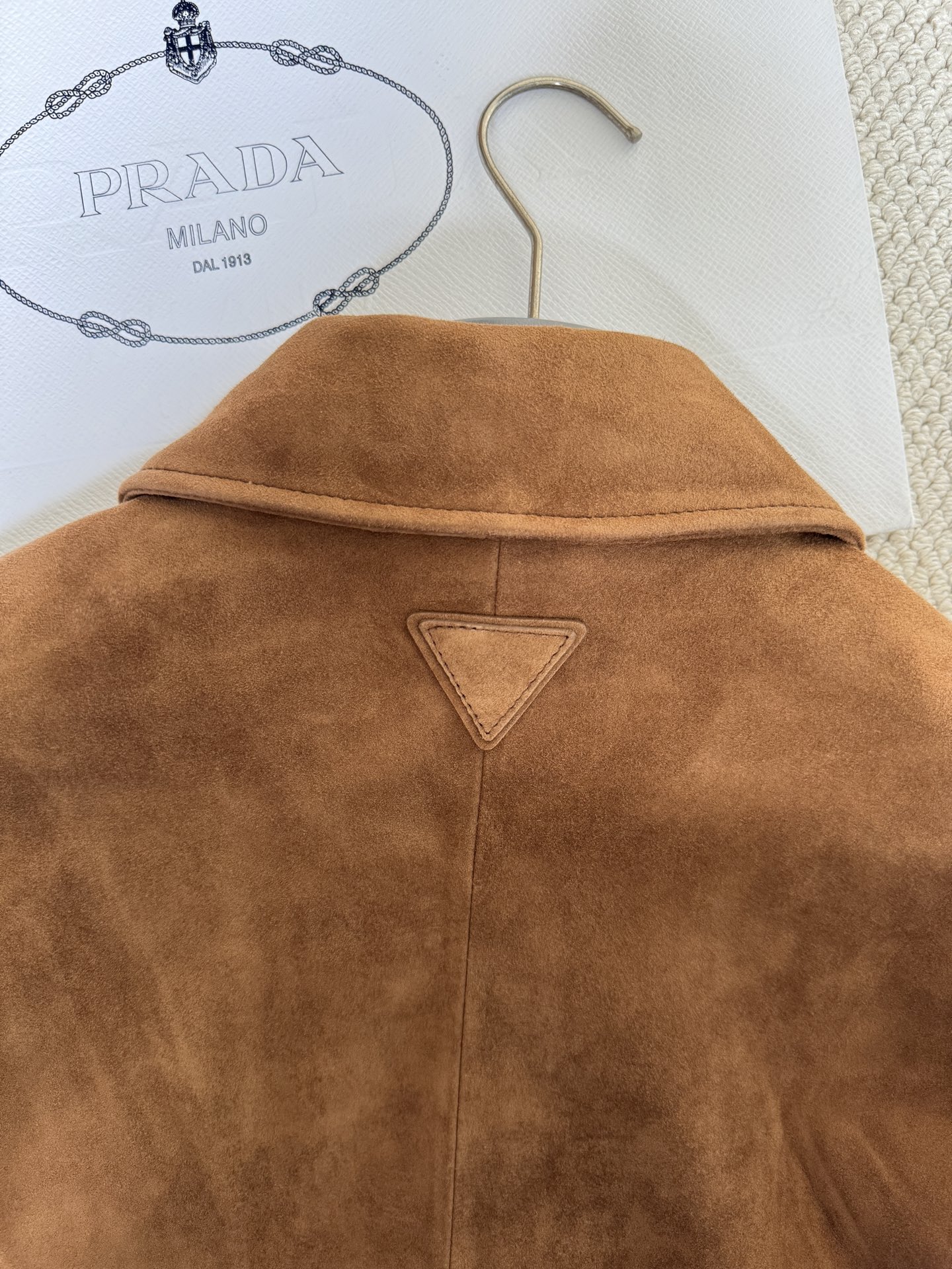 Bagsaaa Pra*a brown suede jacket