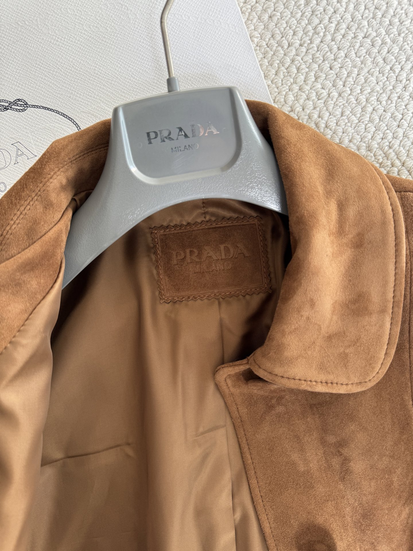 Bagsaaa Pra*a brown suede jacket
