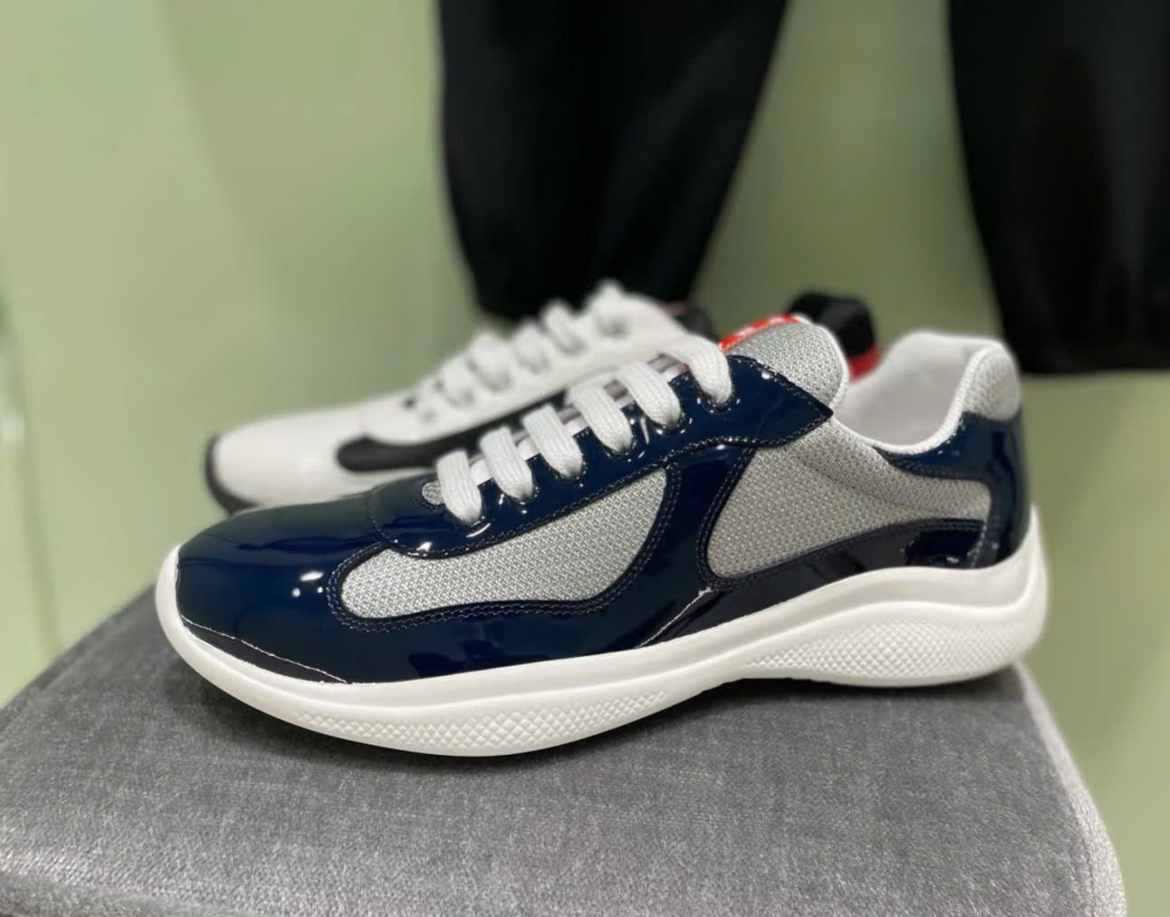 Bagsaaa Pra*a Patent leather and technical fabric Pra*a America