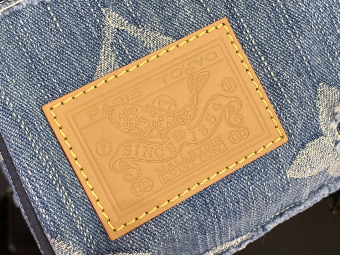 Bagsaaa L0vis Vvtt0n x Nigo Speedy 25 Bandoulière Bag in blue denim - 25cm