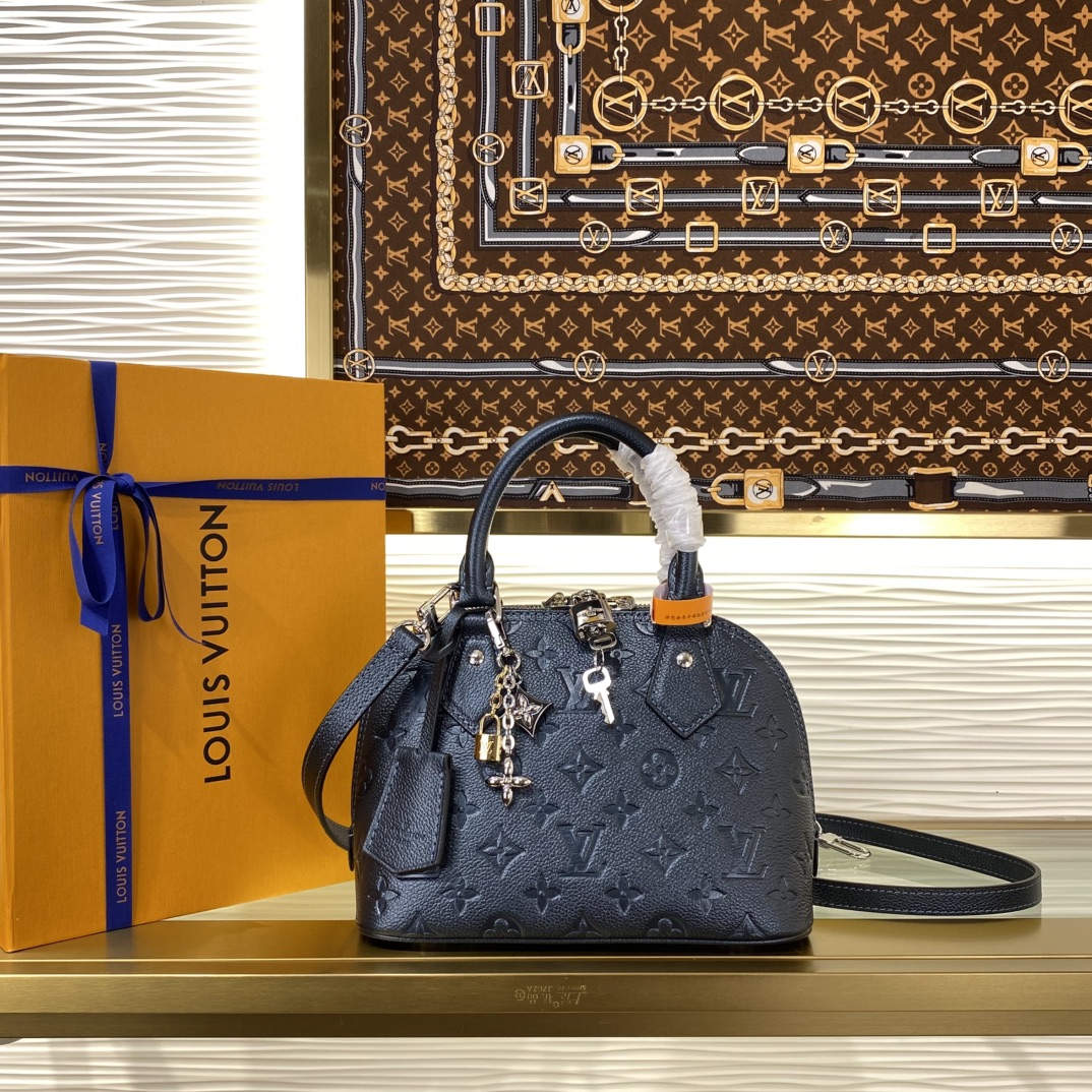 Bagsaaa L0vis Vvtt0n Neo Alma BB handbag in navy blue Monogram Empreinte - 23.5cm