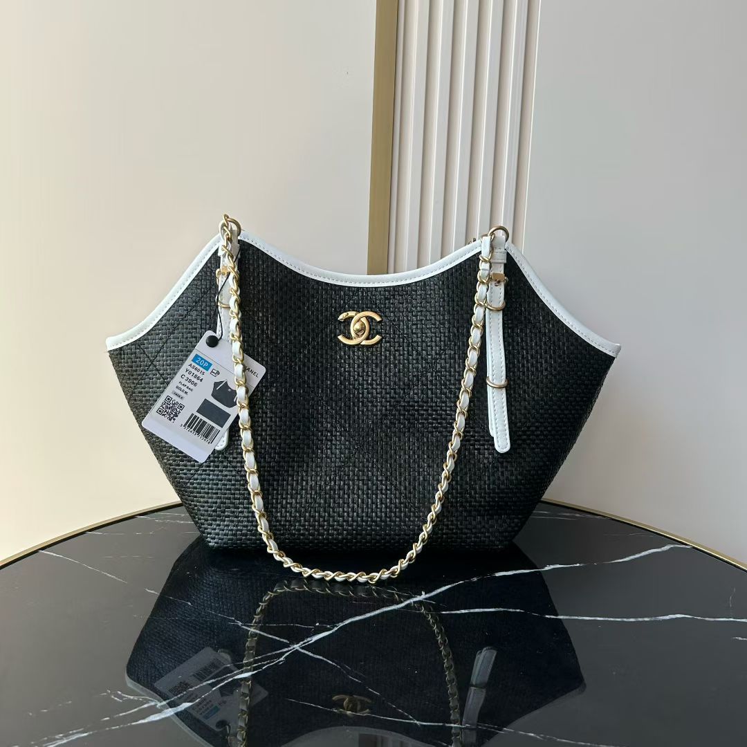 Bagsaaa Ch**el Small Tote AS6015 Black & White - 28cm