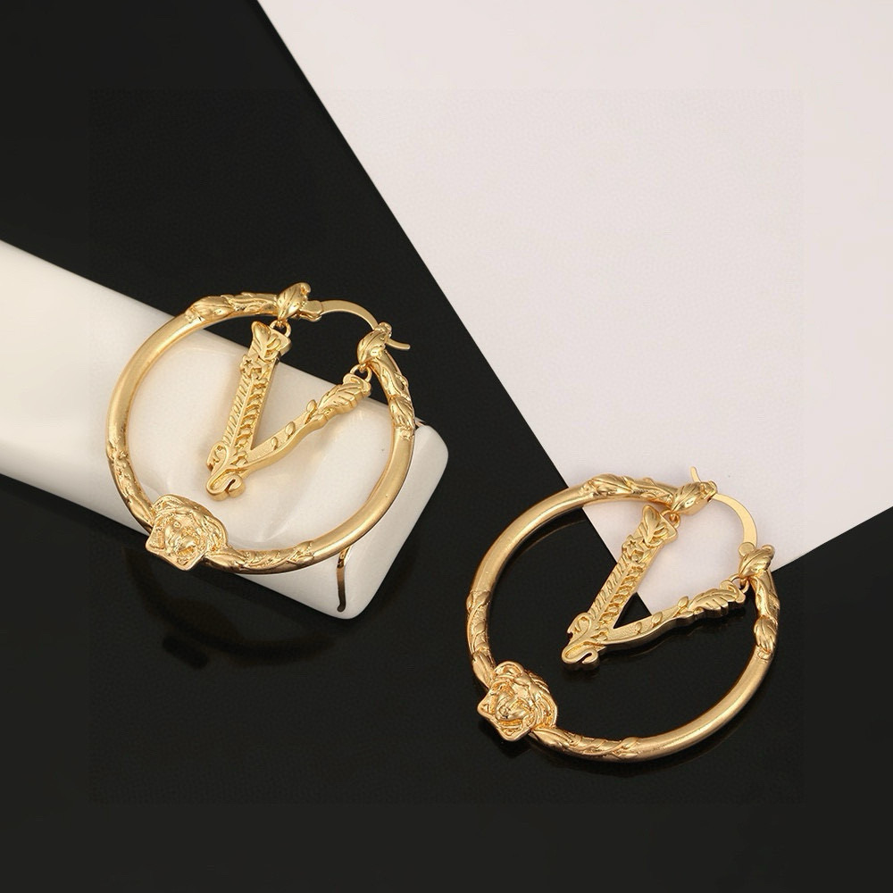 Bagsaaa Versace Virtus hoop earrings