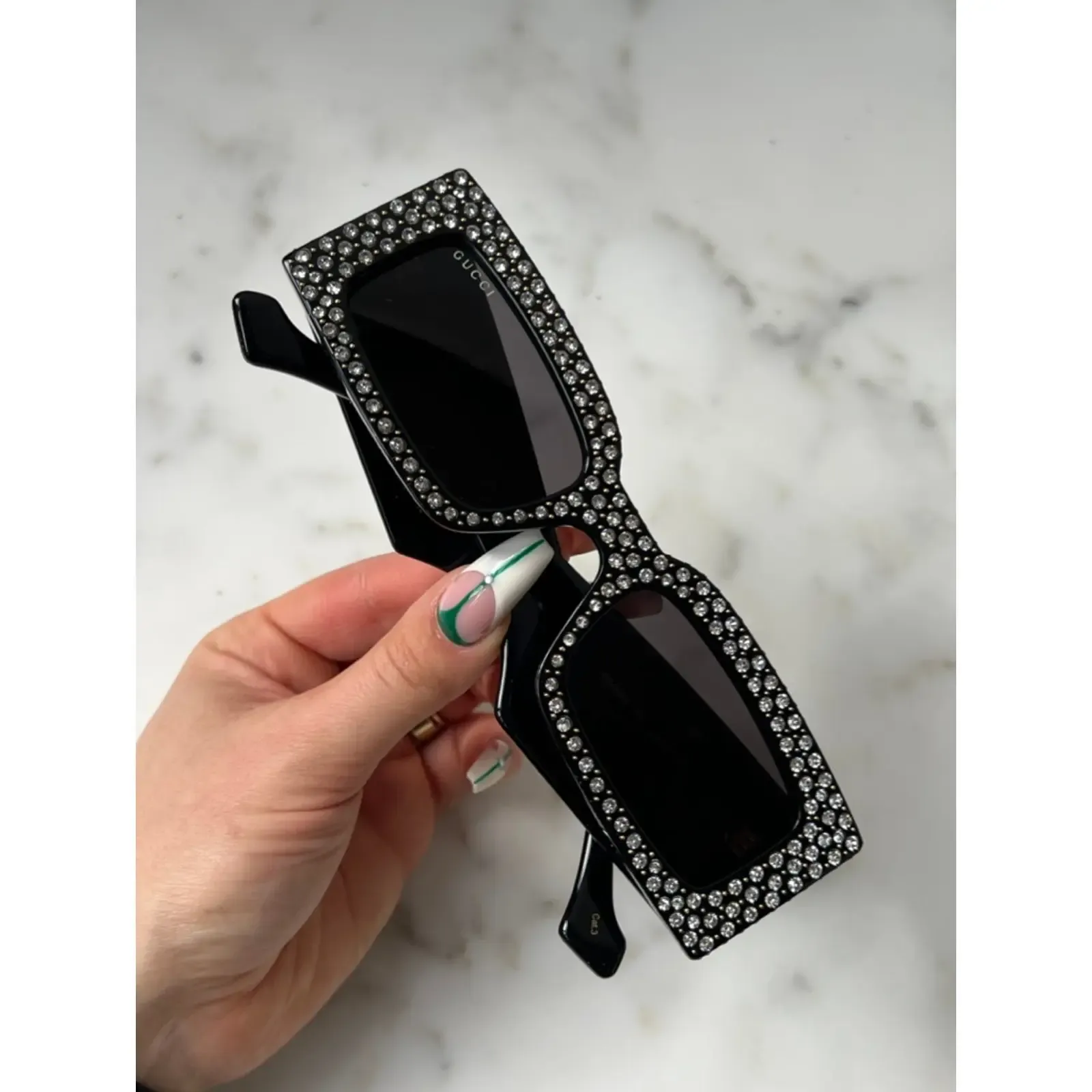 Bagsaaa Crystal Black Marmont Sunglasses