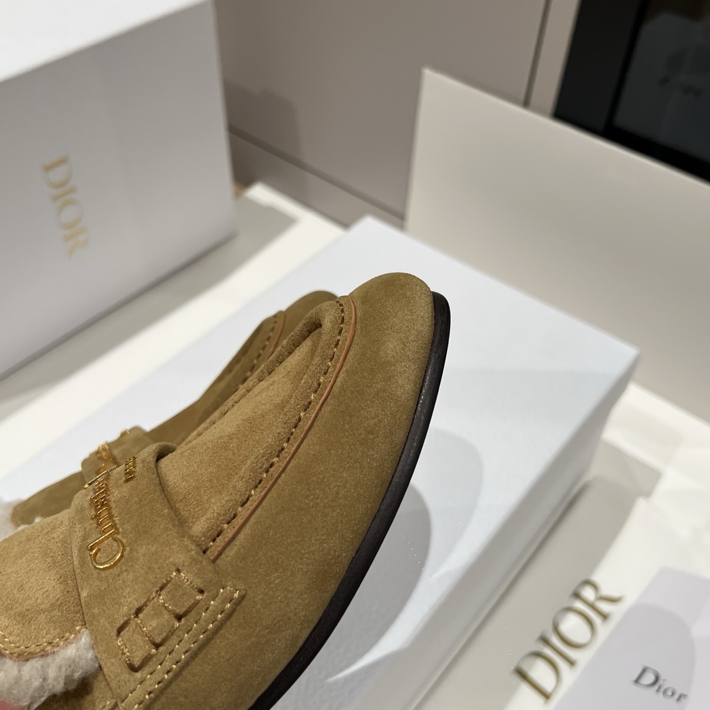 Bagsaaa D10rAlps D10r Boy Loafer Camel Suede Calfskin