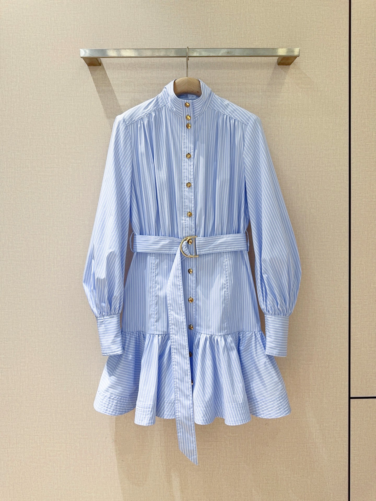 Bagsaaa Zimmermann Stripe Utility Mini Dress in blue