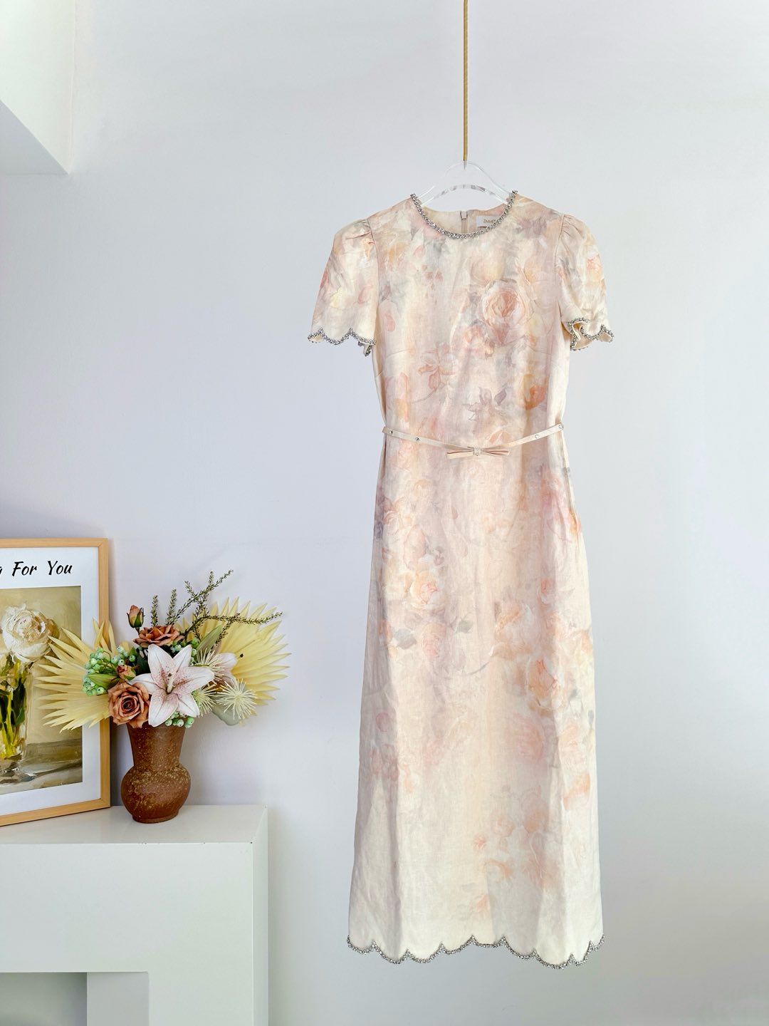 Bagsaaa Zimmermann Crush Scalloped Midi Dress in Ciara Floral