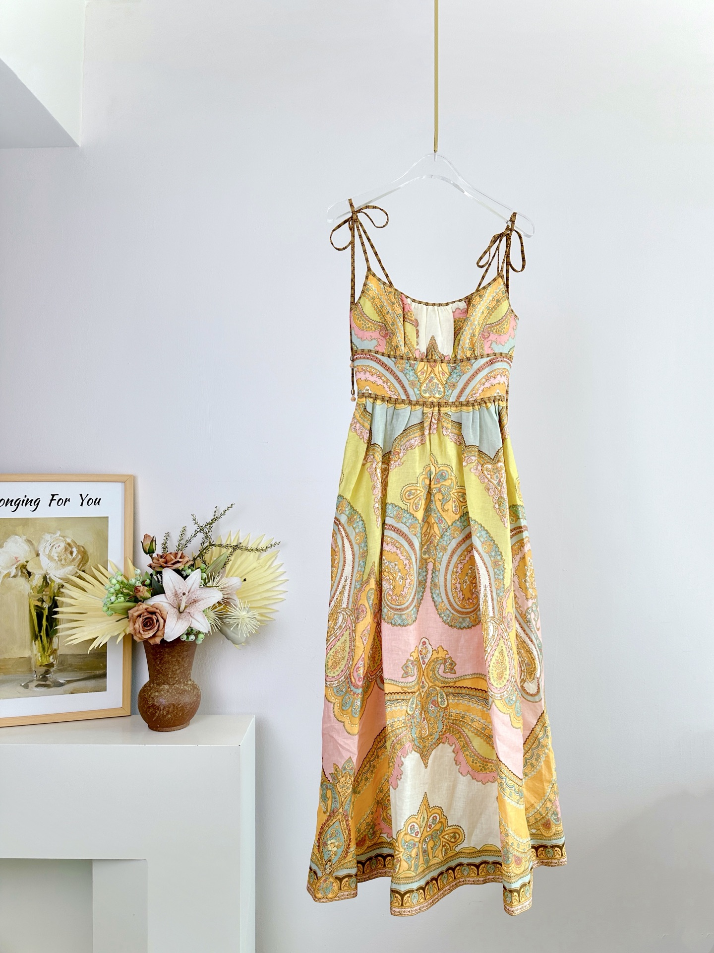 Bagsaaa Zimmermann Maxine Picnic paisley linen bustier dress