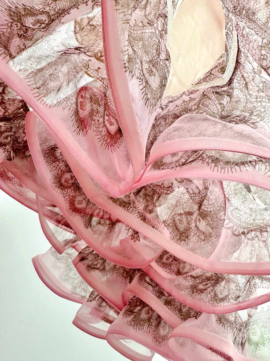 Bagsaaa Zimmermann Crush embellished silk-organza maxi dress in the Pink Lace