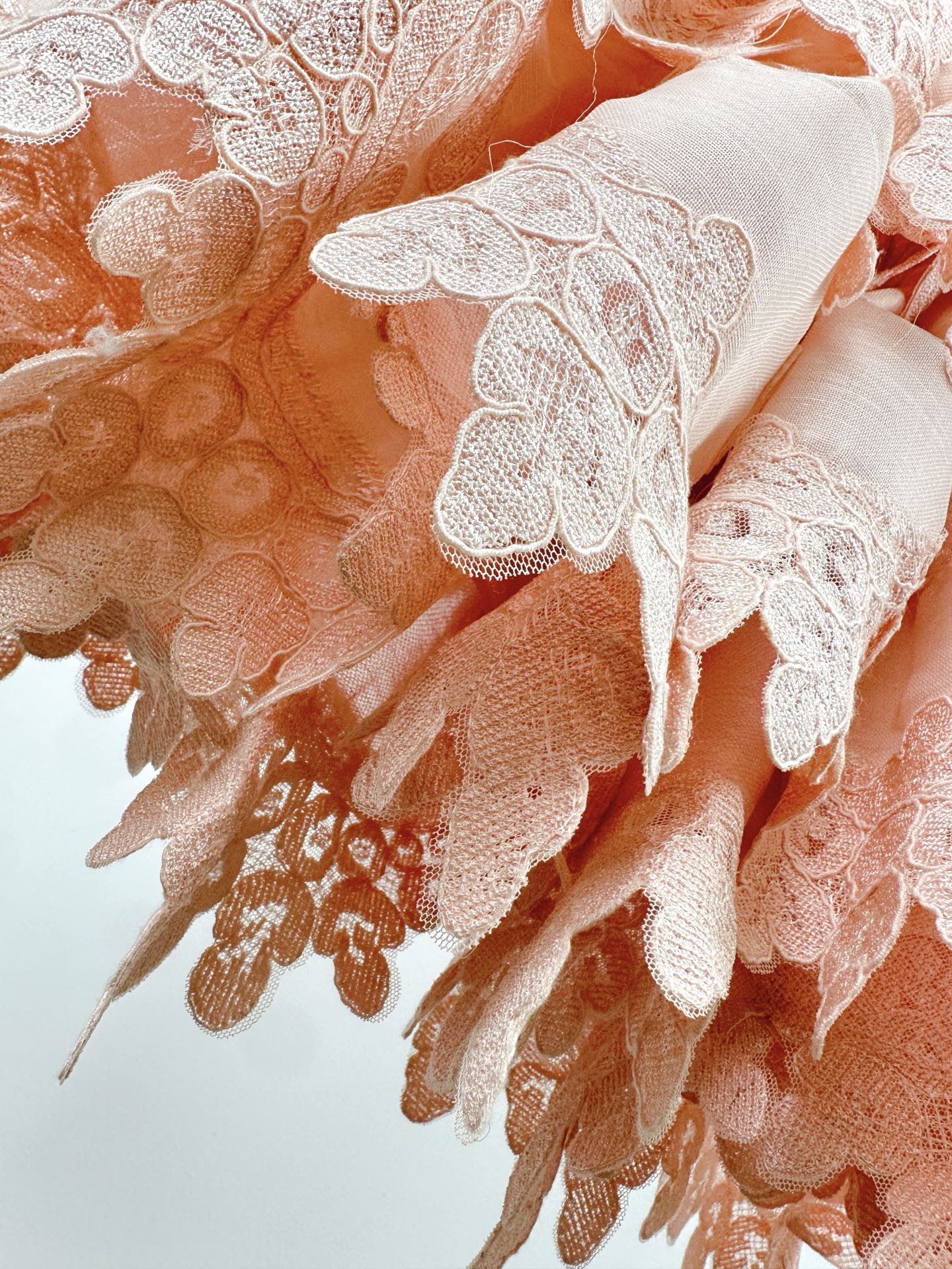 Bagsaaa Zimmermann Crush Lace-Trim Tiered Linen-Silk Blend Maxi Dress in Pale Pink