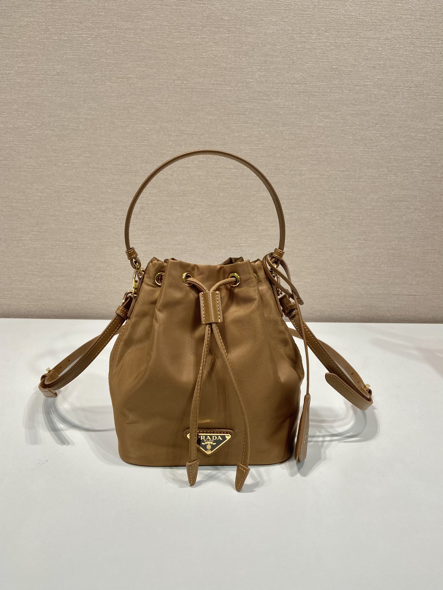 Bagsaaa Pra*a Re-Edition 1978 mini Re-Nylon bag in brown - 19.5cm