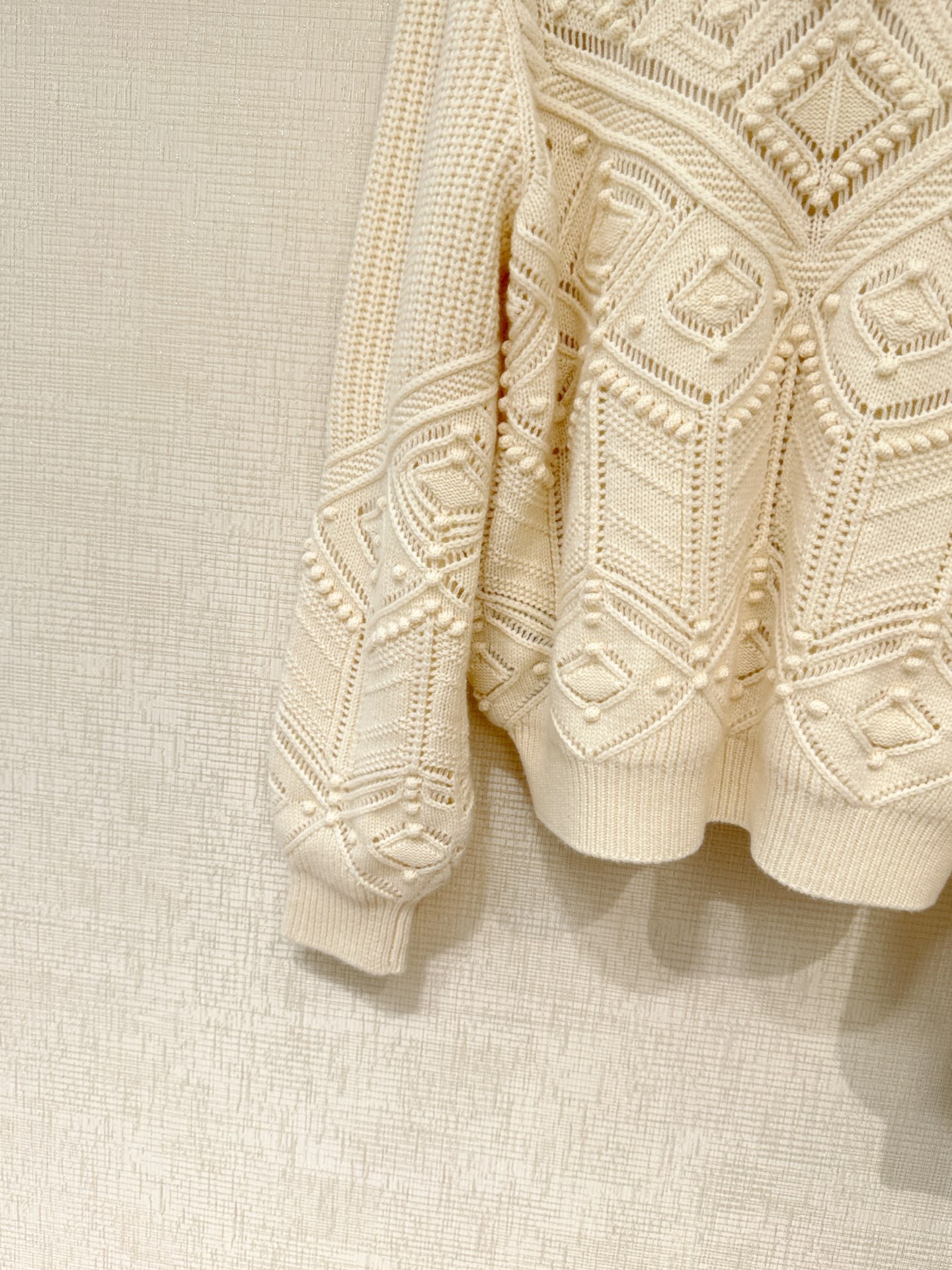 Bagsaaa L0r0 P1ana cashmere zip-up cardigan cream