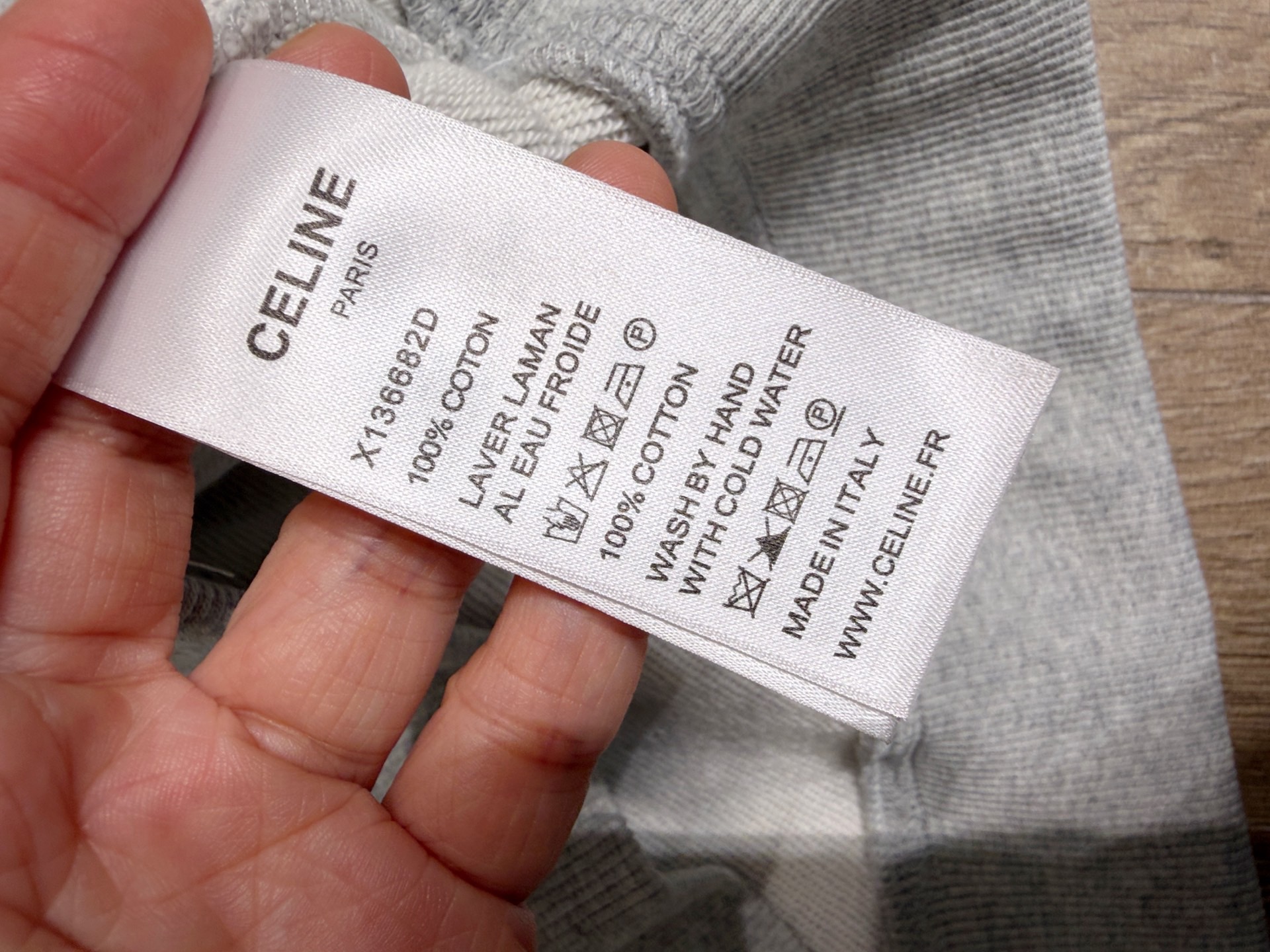 Bagsaaa Ce1i*e Loose Sweatshirt in cotton fleece in grey melange