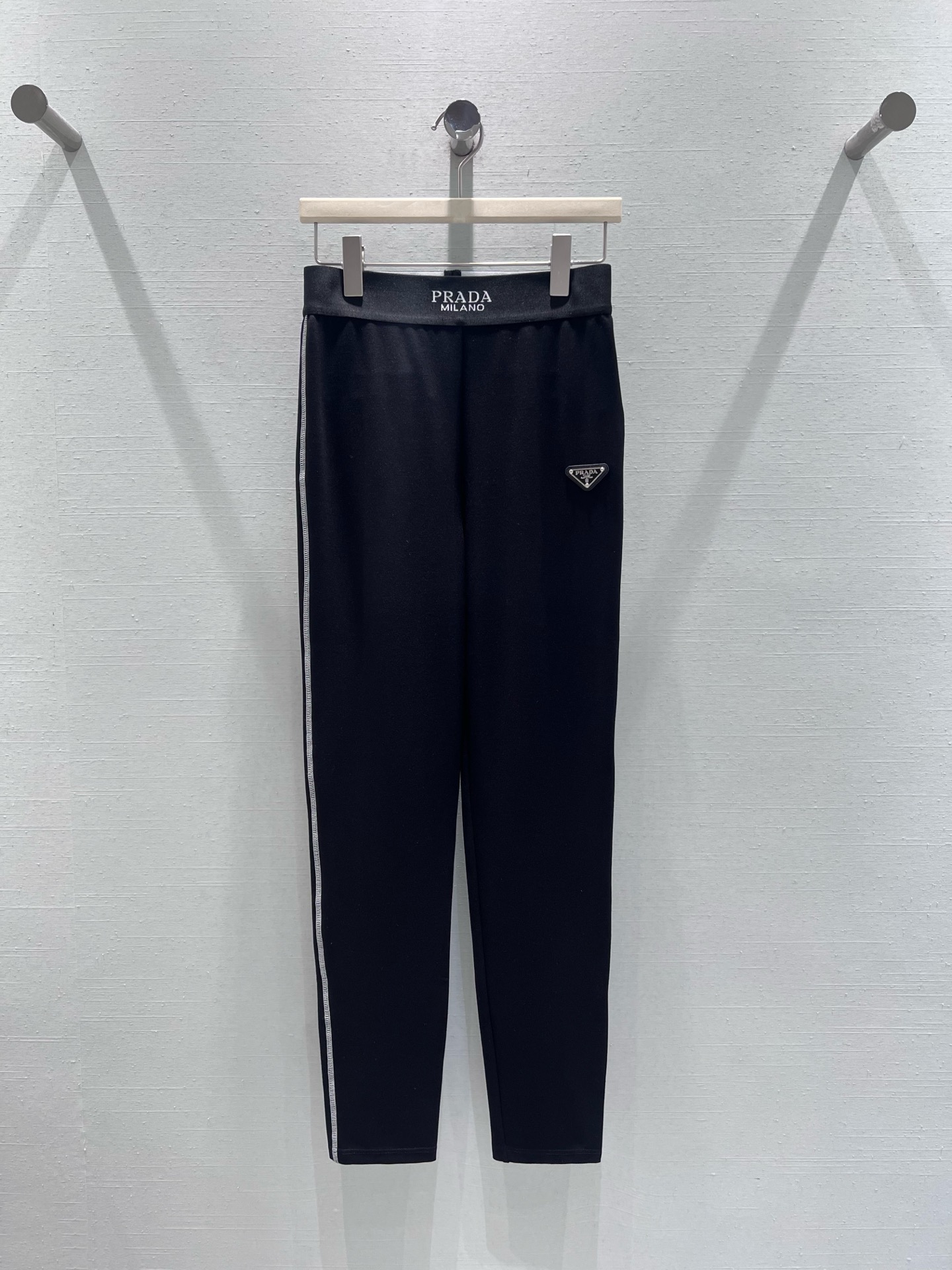Bagsaaa Pra*a black Re-Nylon blouson jacket with white piping details