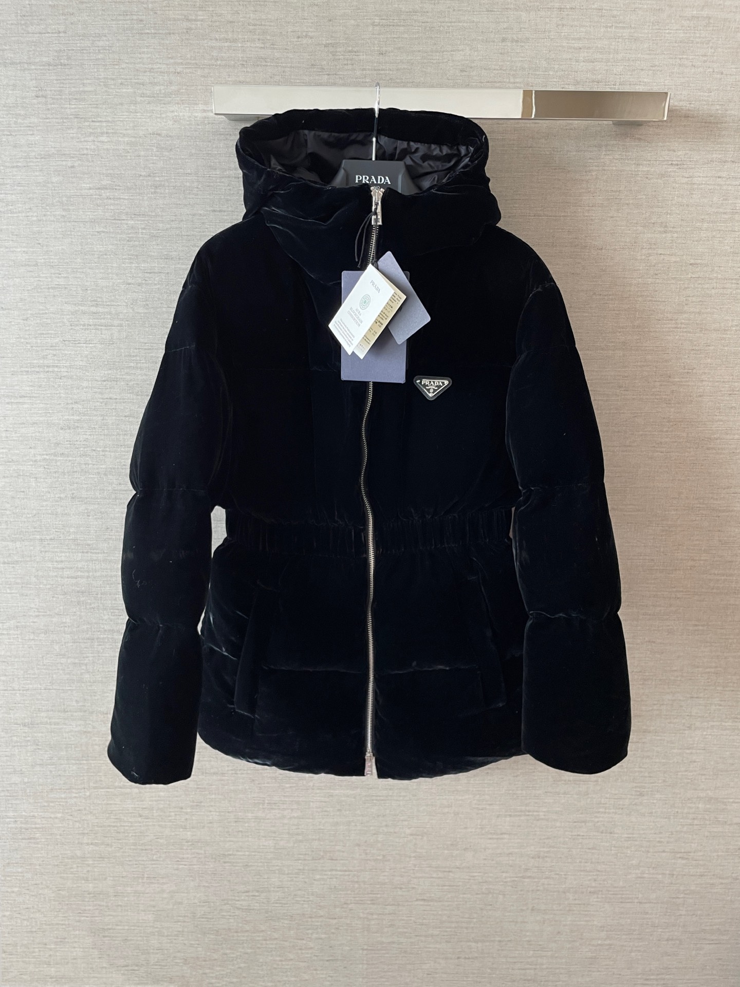 Bagsaaa Pra*a Reversible Aspen Jacket in faux fur black