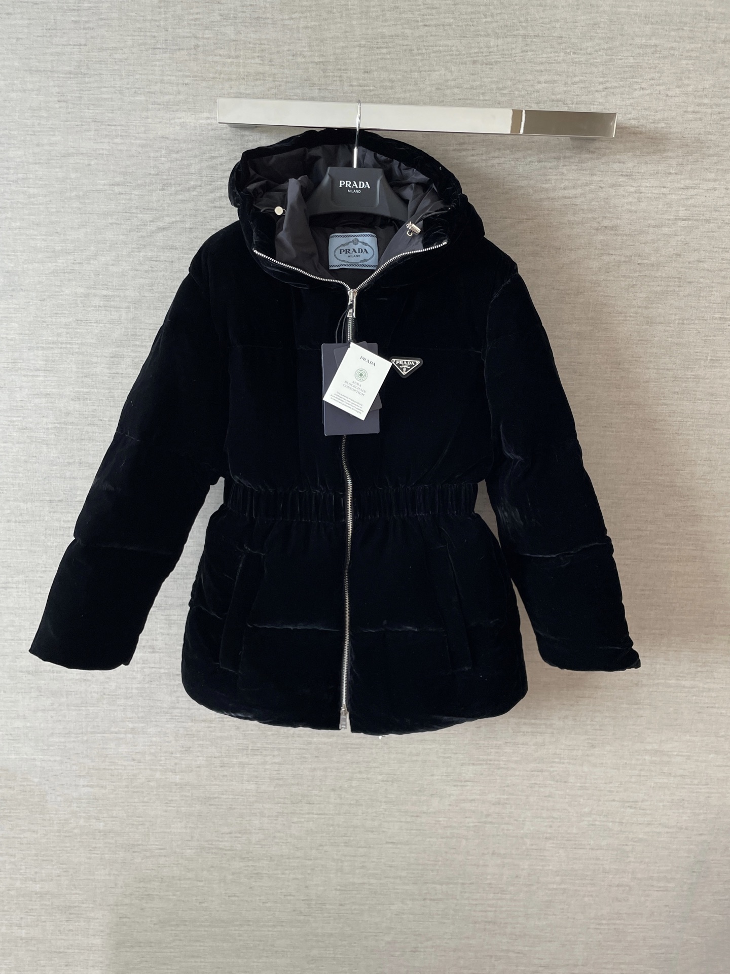 Bagsaaa Pra*a Reversible Aspen Jacket in faux fur black