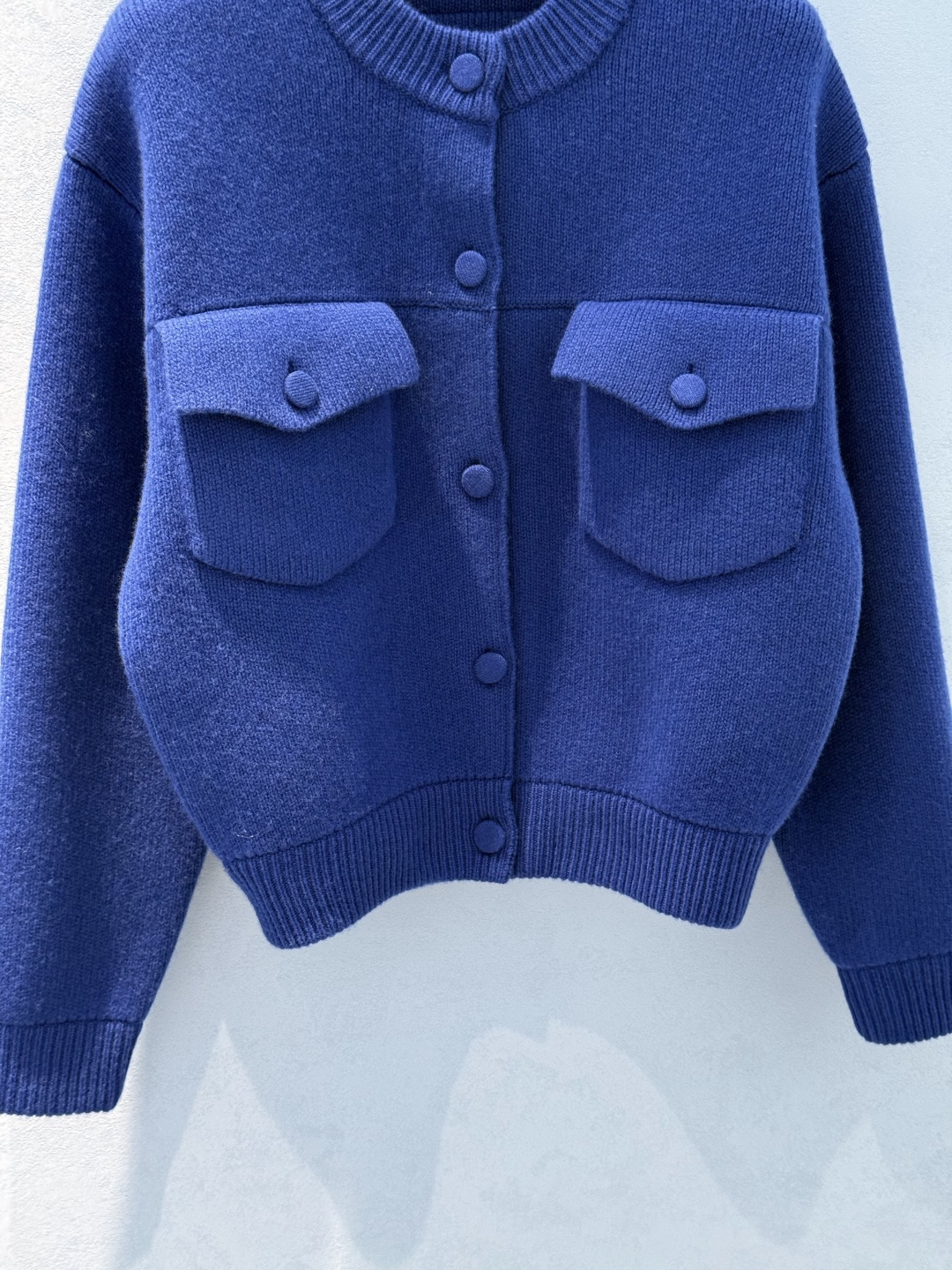 Bagsaaa F**di blue wool cardigan with pockets