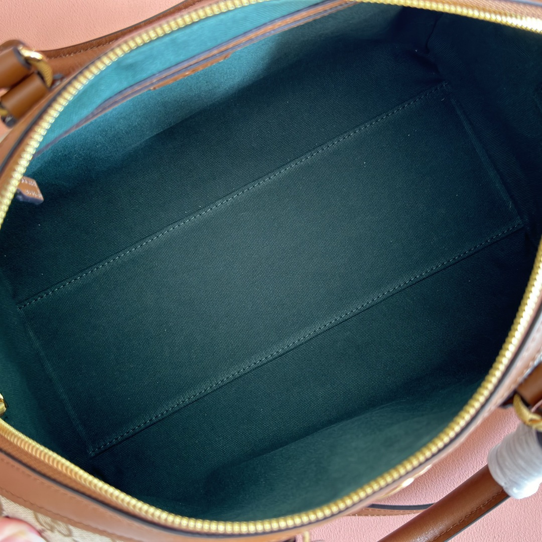 Bagsaaa Gvc*1 Ophidia medium boston bag 857595 beige and brown - 30cm