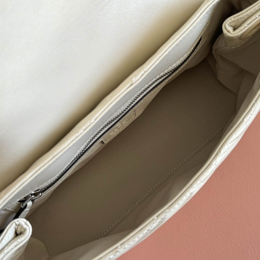 Bagsaaa Gvc*1 GG Marmont medium shoulder bag 850676 ivory - 31cm