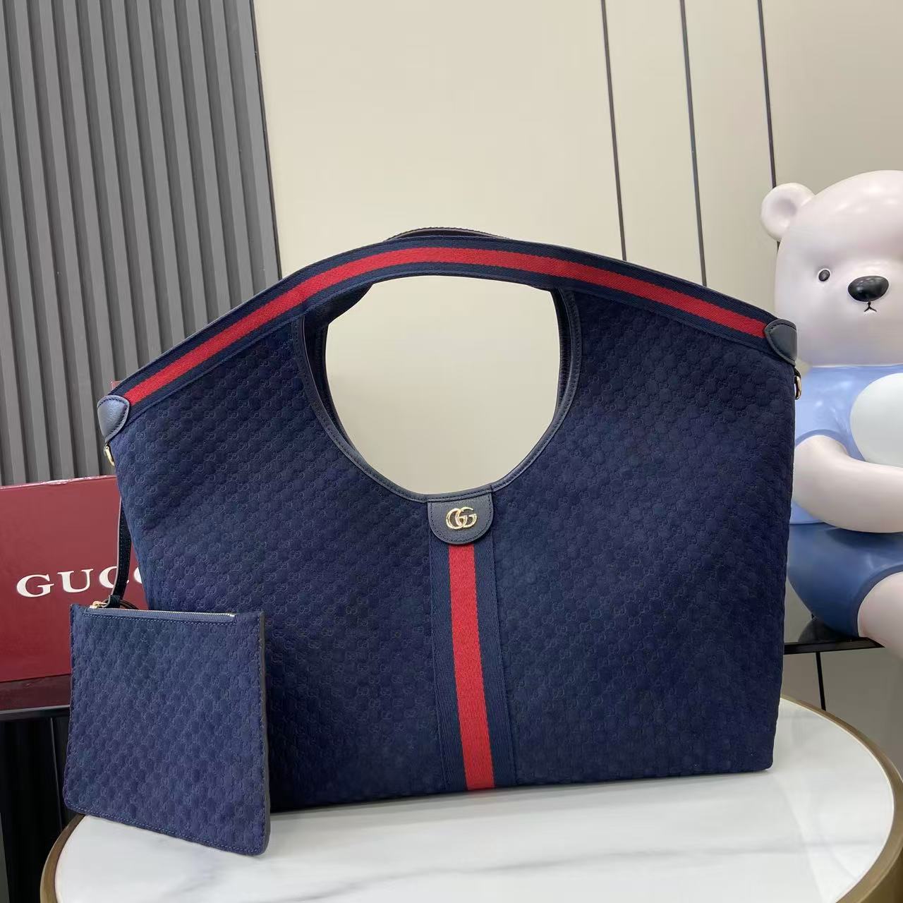 Bagsaaa Gvc*1 Giglio large tote bag 853971 dark blue - 42 (60)cm