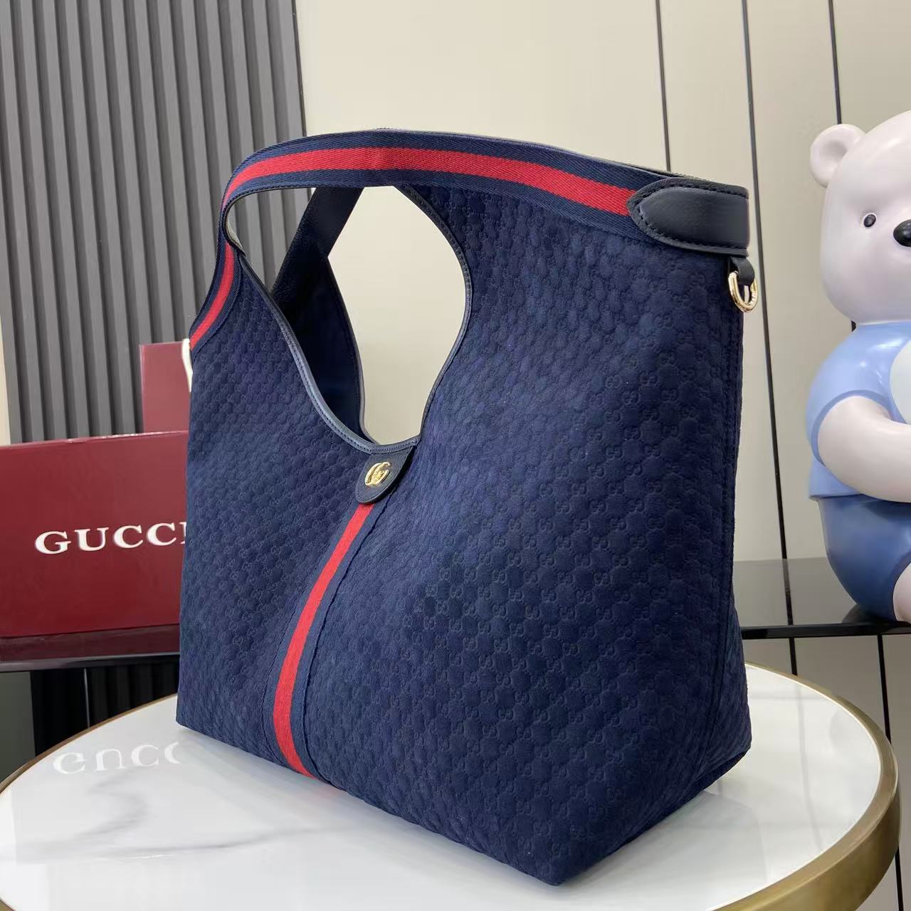 Bagsaaa Gvc*1 Giglio large tote bag 853971 dark blue - 42 (60)cm