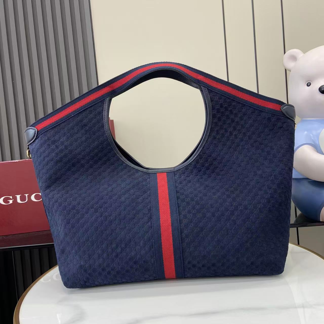 Bagsaaa Gvc*1 Giglio large tote bag 853971 dark blue - 42 (60)cm