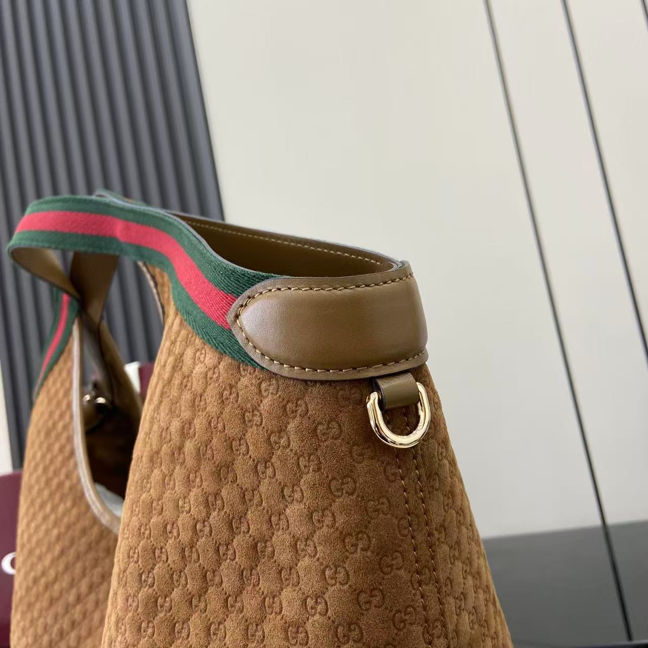Bagsaaa Gvc*1 Giglio large tote bag 853971 brown suede - 42 (60)cm