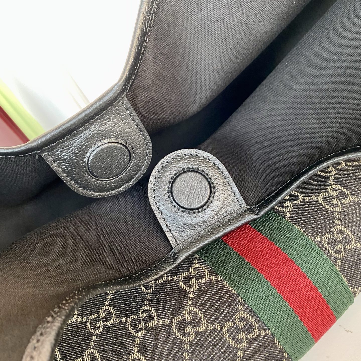 Bagsaaa Gvc*1 Giglio large tote bag 853971 black denim - 42 (60)cm