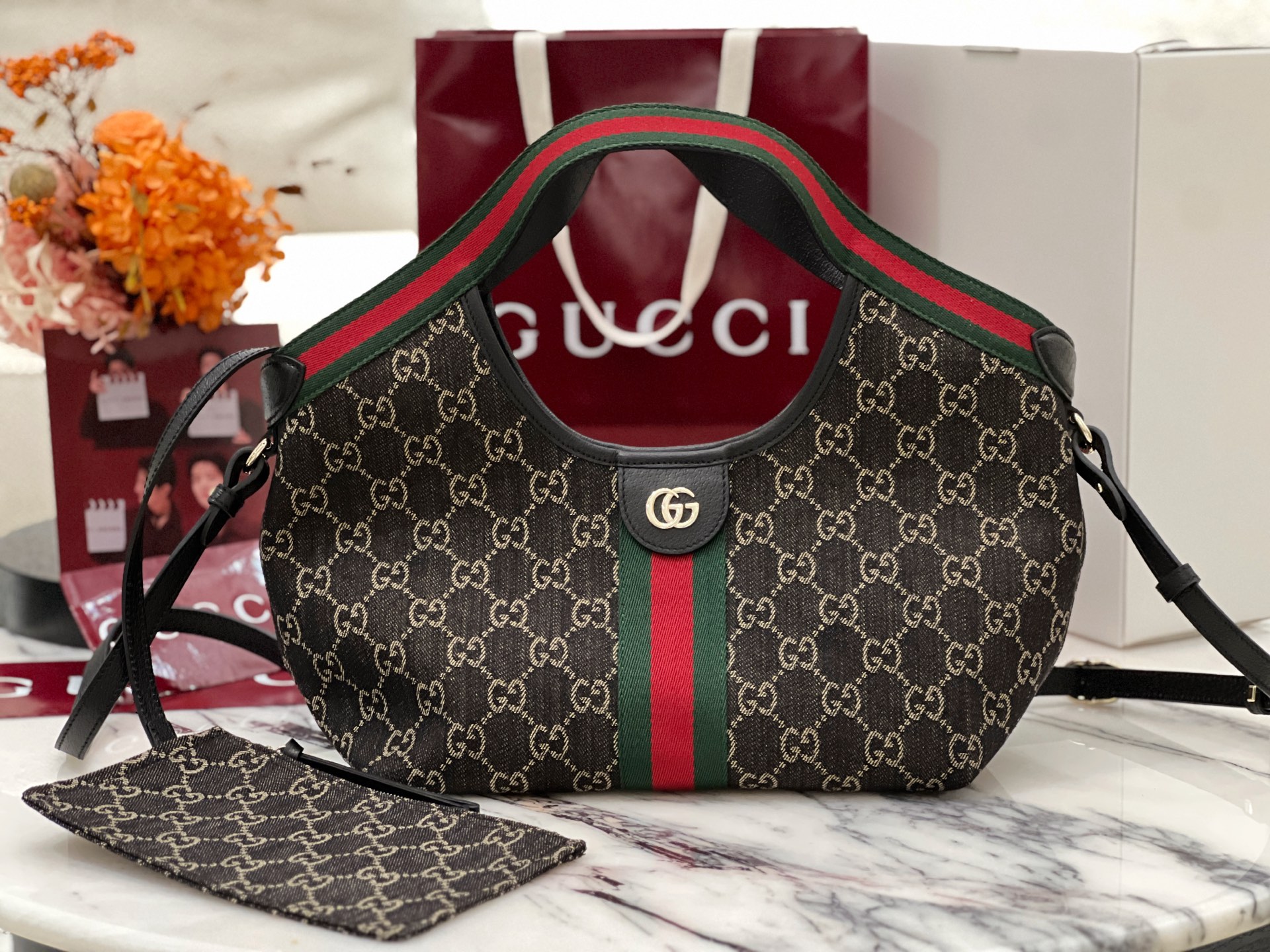 Bagsaaa Gvc*1 Giglio small tote bag 860845 denim black - 25cm