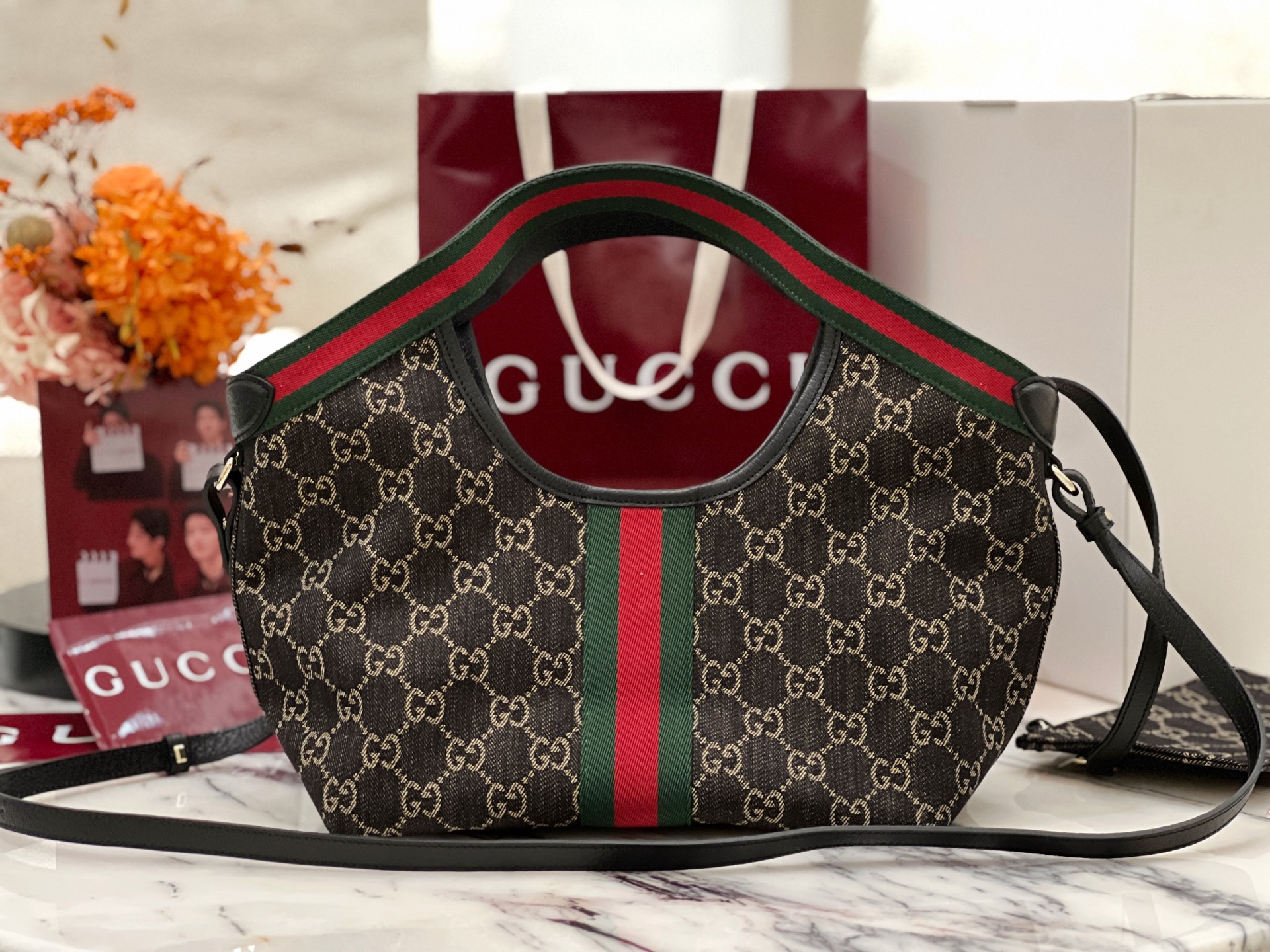 Bagsaaa Gvc*1 Giglio small tote bag 860845 denim black - 25cm