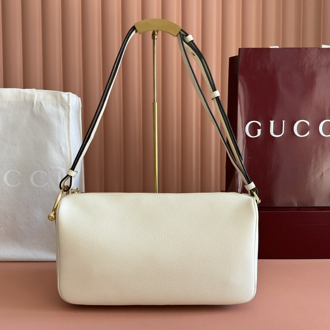 Bagsaaa Gvc*1 Half Horsebit medium shoulder bag 860787 white - 31.5cm