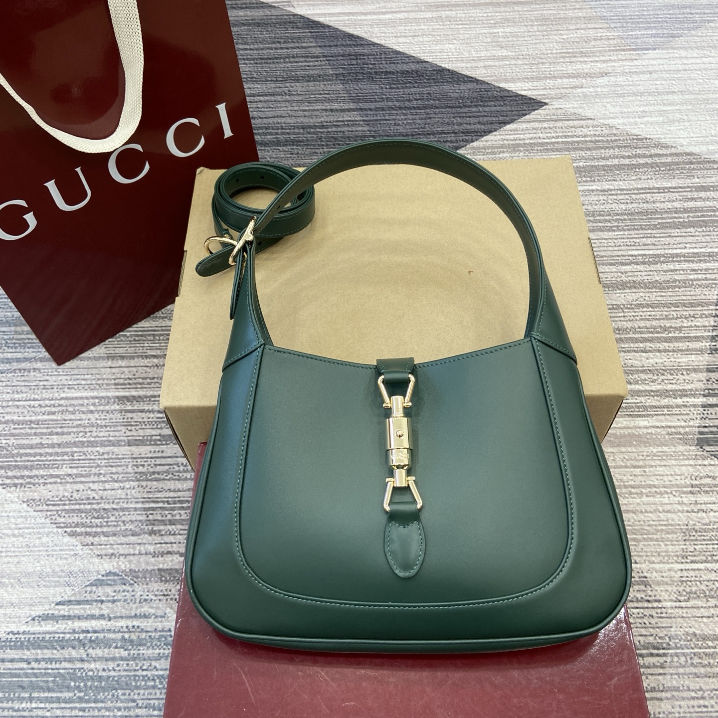 Bagsaaa Gvc*1 Jackie 1961 medium bag 820415 green - 27.5cm